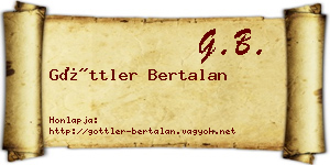 Göttler Bertalan névjegykártya