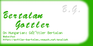 bertalan gottler business card